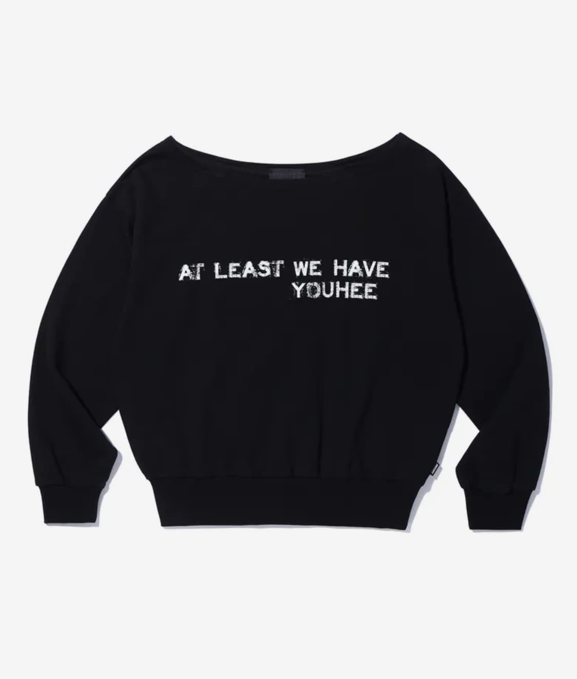 유희) 오프숄더 SWEATSHIRTS BLACK 상품이미지3