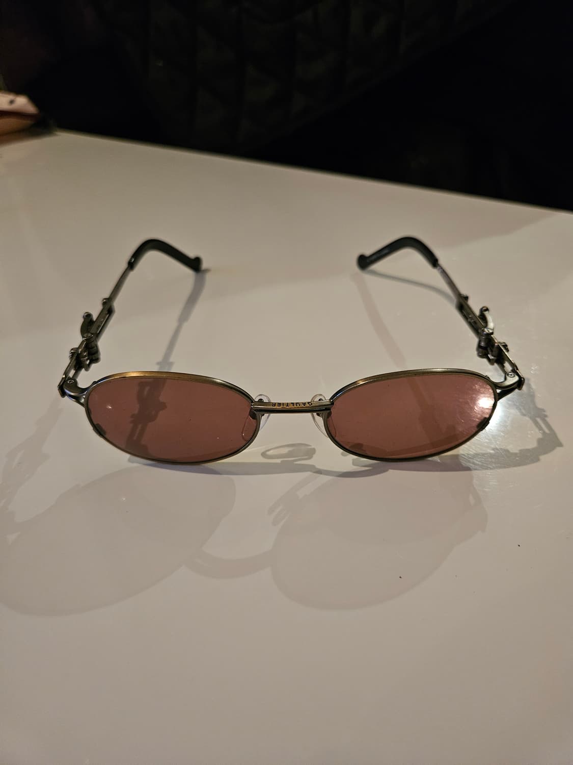 90's 장폴고티에 빈티지 아카이브 앤틱 건메탈 & 골드 선글라스 상품이미지5