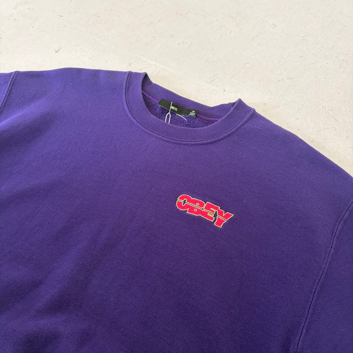 오베이 퍼플 스웻셔츠 M 상품이미지4