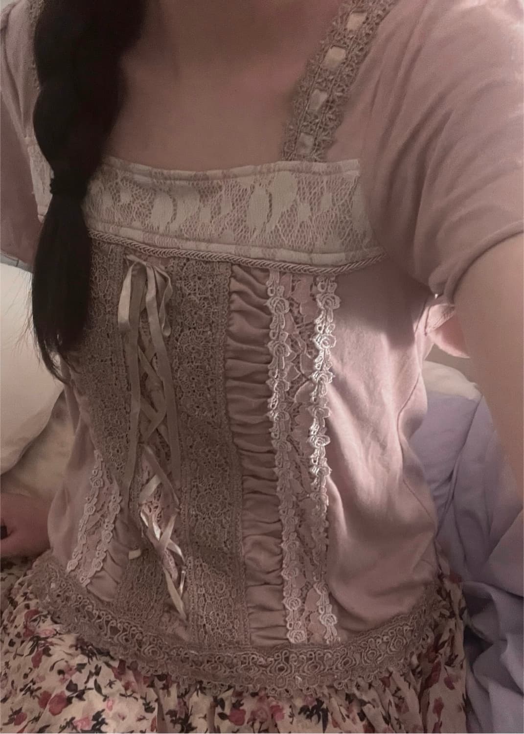 고전 axes femme 레이스 셔링 원피스 히메갸루 엑시즈팜 핀터깔 상품이미지2