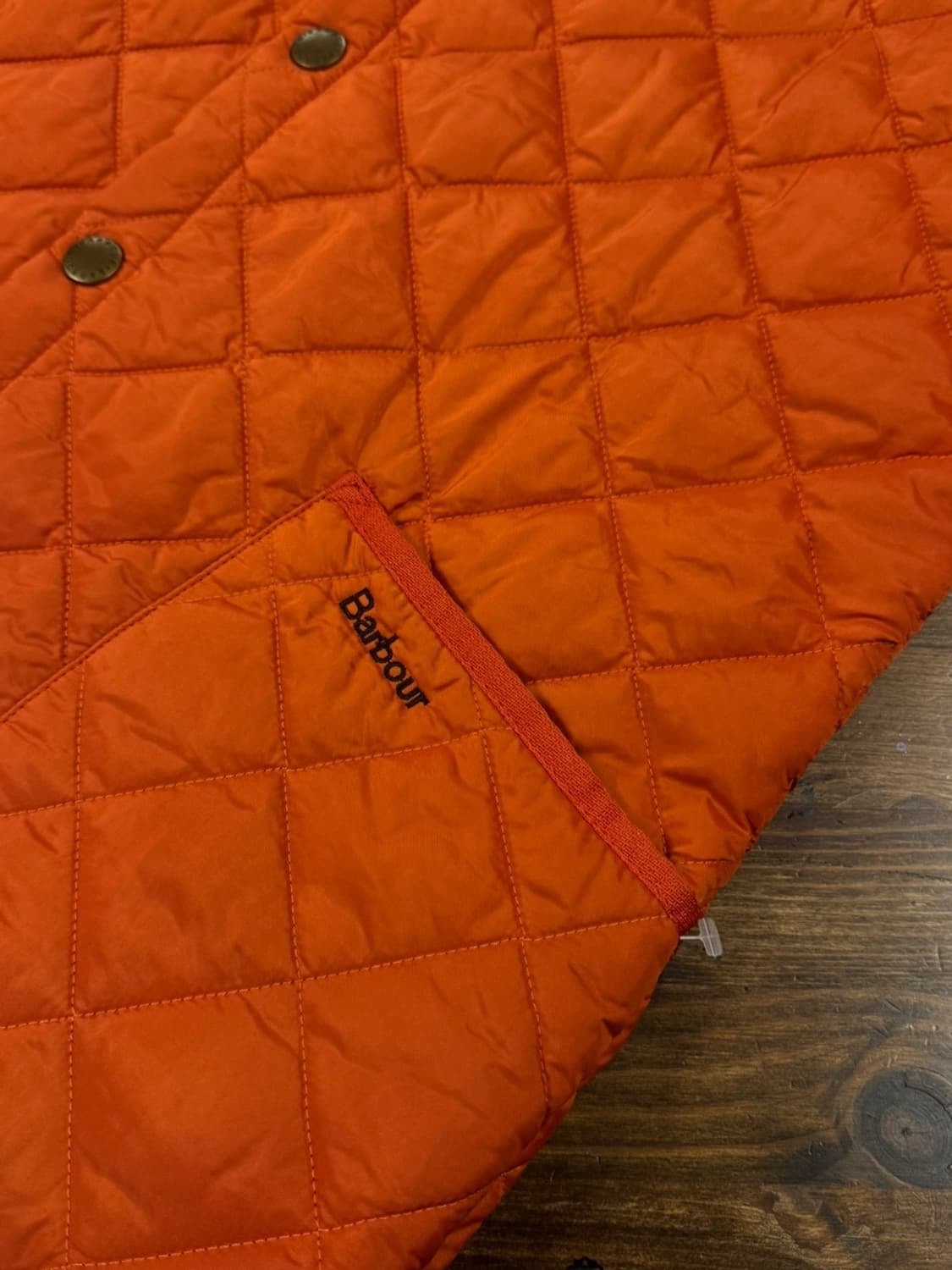 바버 오렌지 퀼팅 자켓 남 95 여 66~77 상품이미지9
