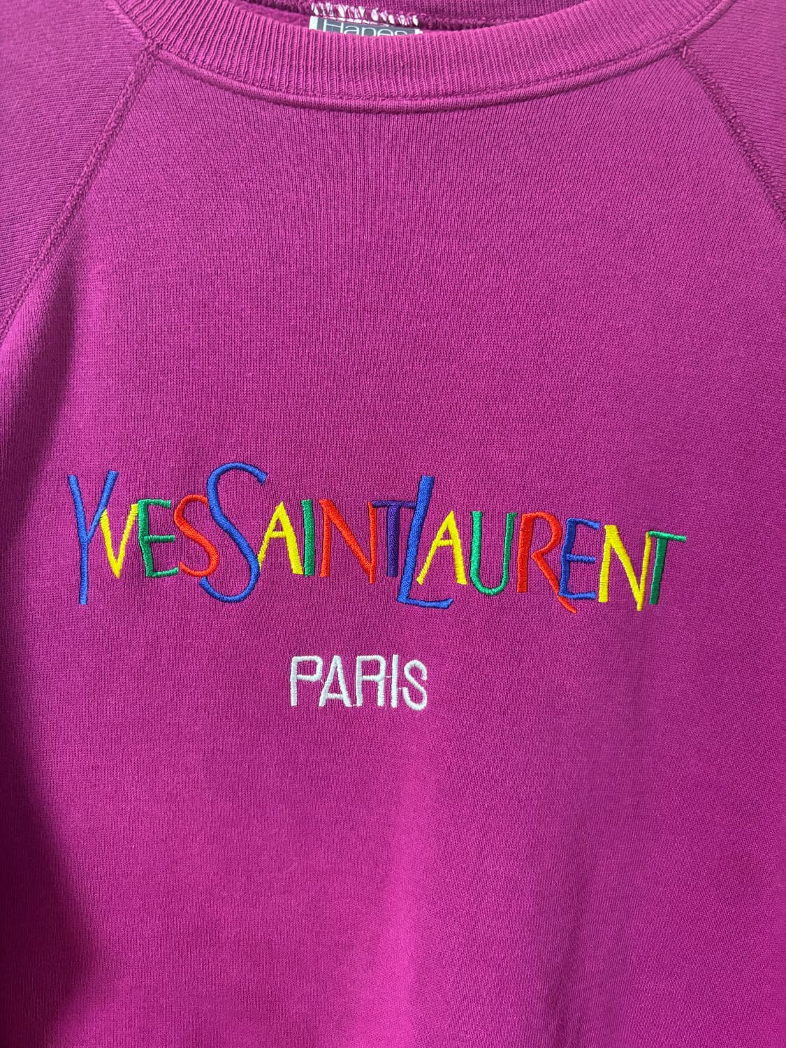 90s 헤인즈 입생로랑 YSL 맨투맨 상품이미지2