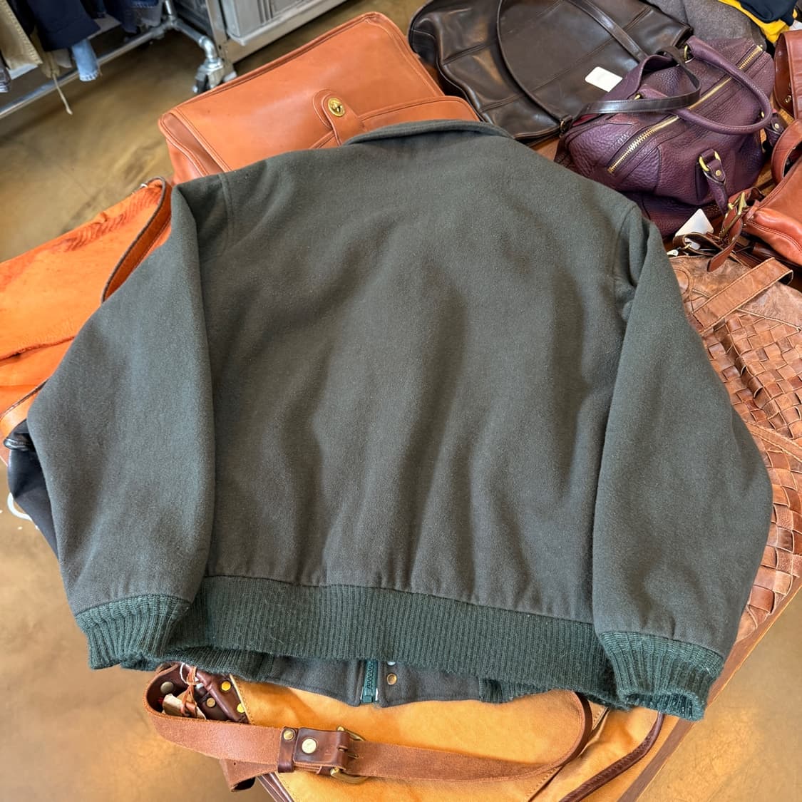  80 ~ 90s 엘엘빈 울 봄버 자켓 L XL 상품이미지5