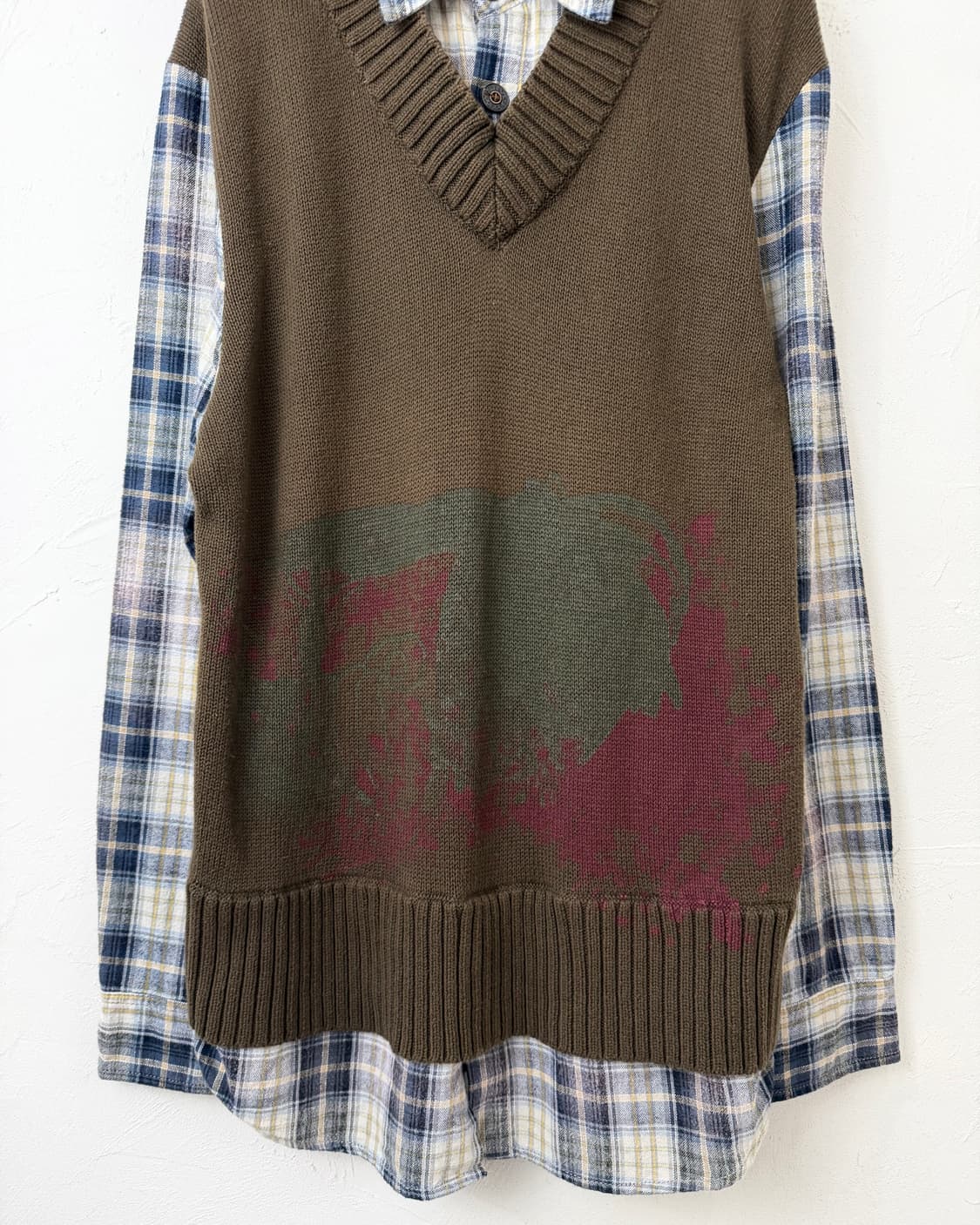 터프 진스미스 니트 베스트 도킹 셔츠 상품이미지2