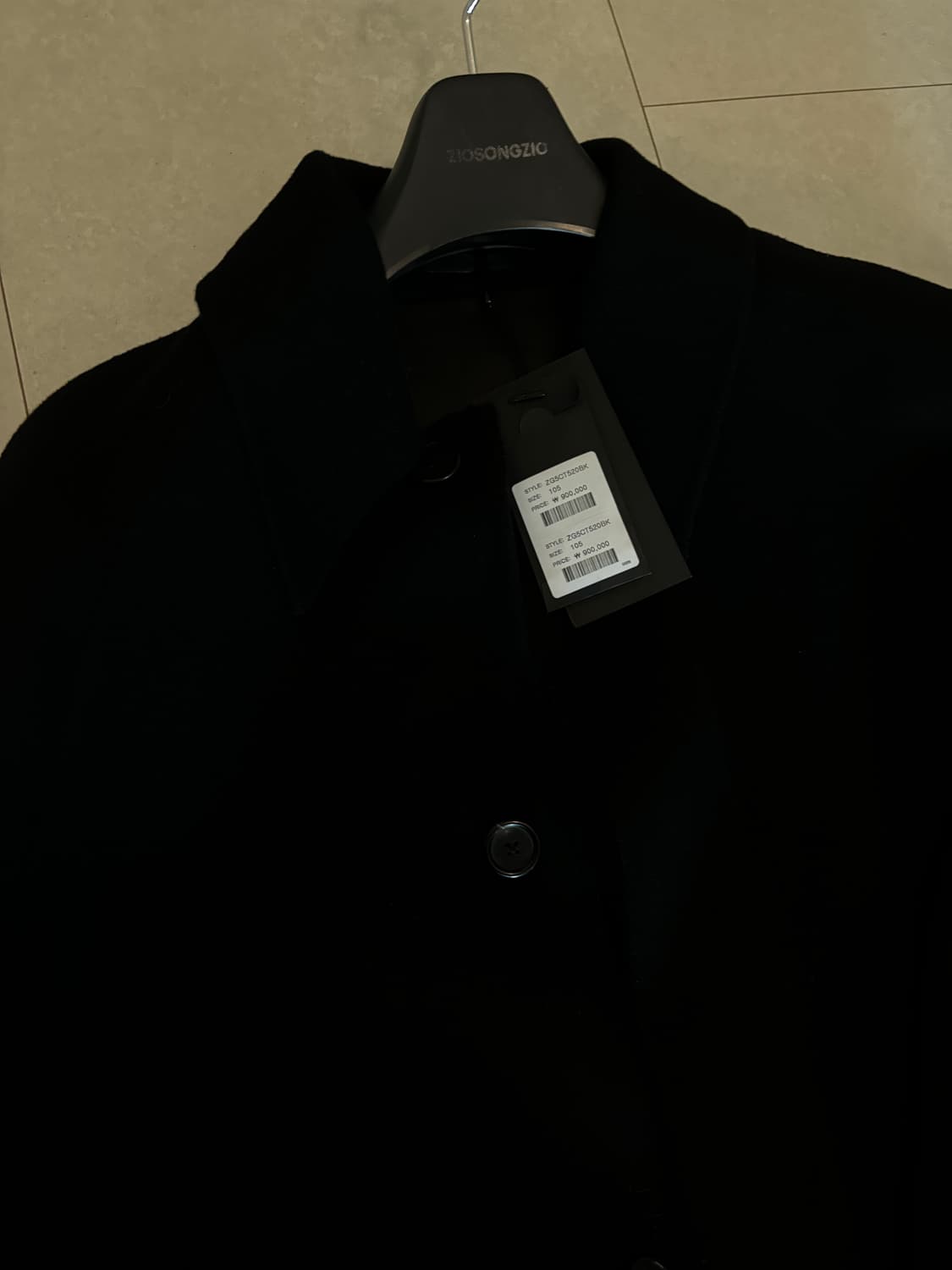 지오송지오 블랙 발마칸 코트 새상품 판매 상품이미지3