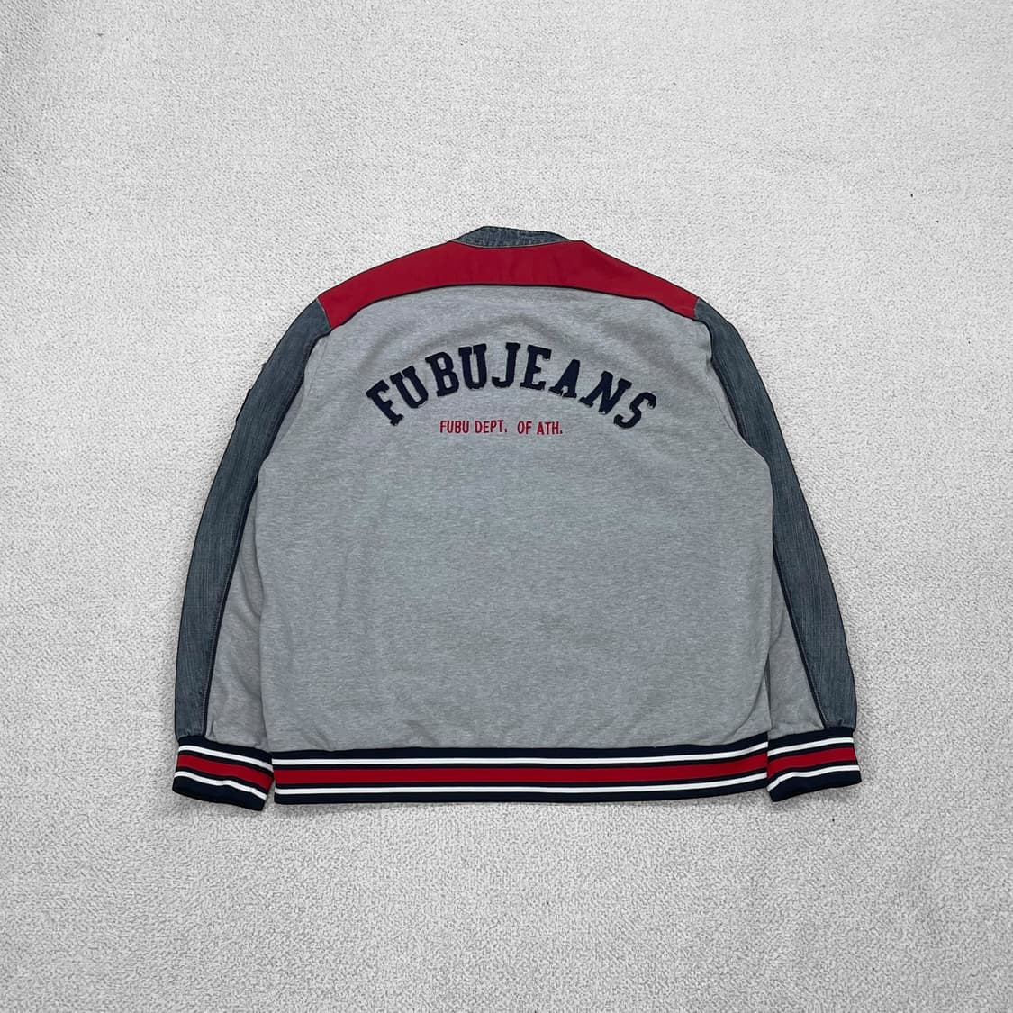 후부 Fubu USA 올드스쿨 데님 바이커 레이싱 자켓 상품이미지2