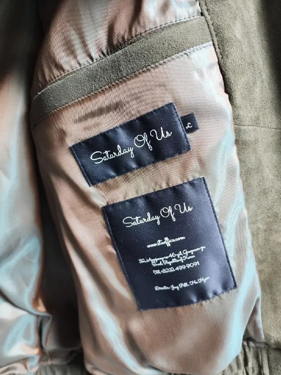 새제품 L) STU 고트 스웨이드 자켓 상품이미지5