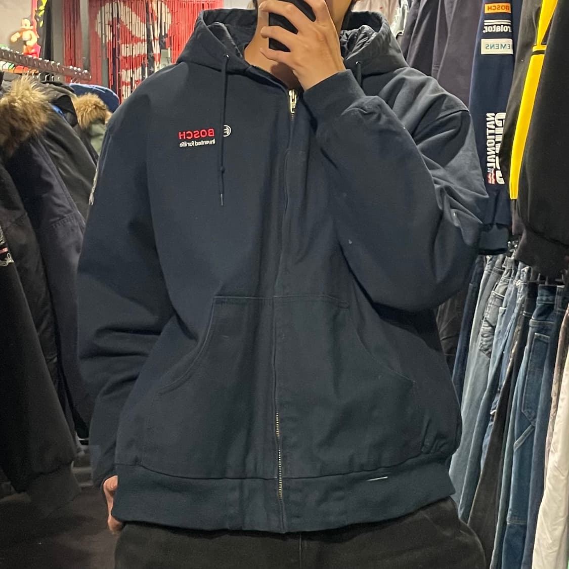 [IM] VTG 빈지티 네이비 후드 워크자켓  상품이미지2