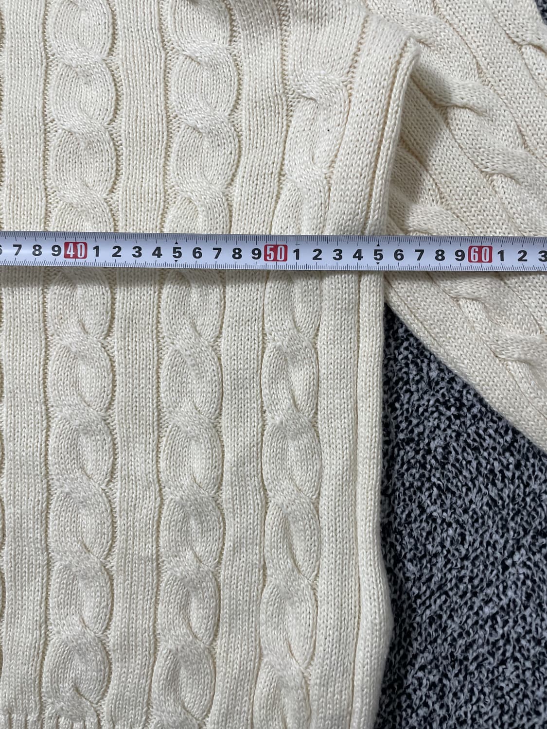 빈티지9. 폴로랄프로렌 케이블 니트 코튼 스웨터 꽈배기 크림 아이보리 상품이미지5