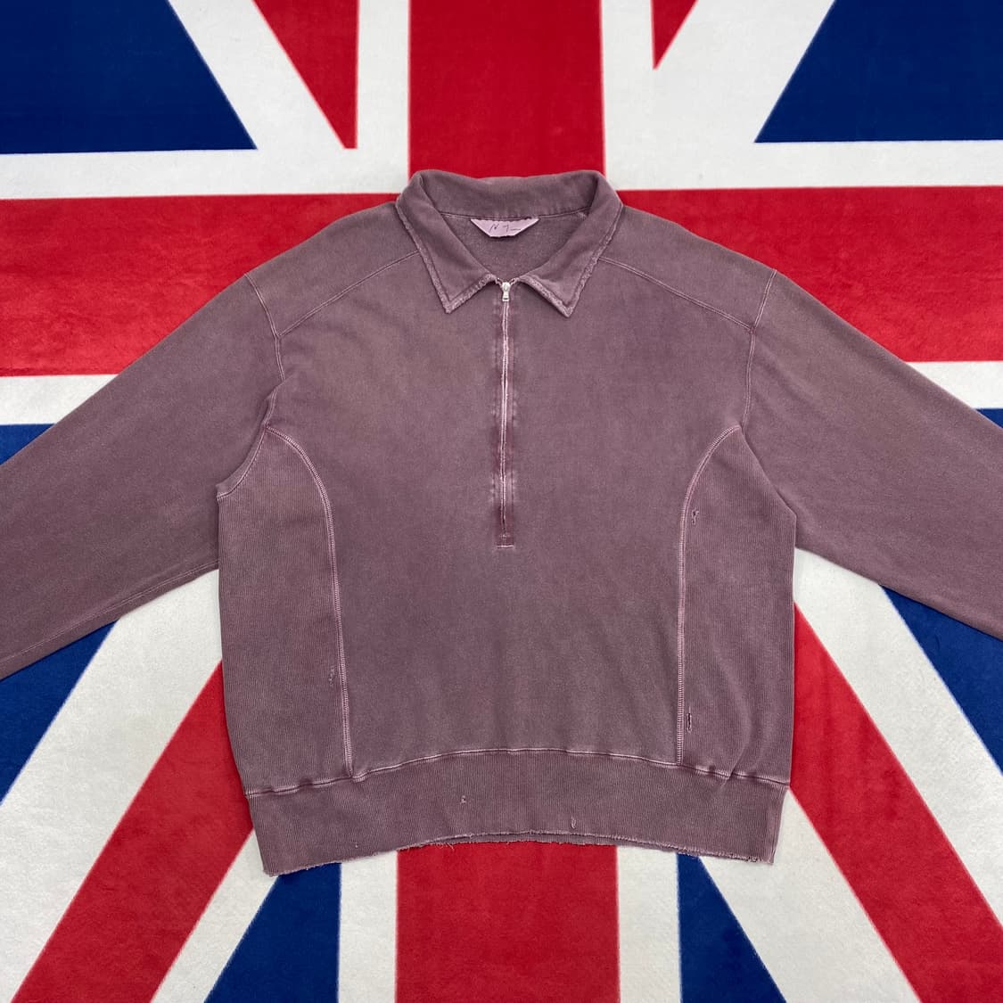 안셀름 하프집업 맨투맨 2 실측L 상품이미지4