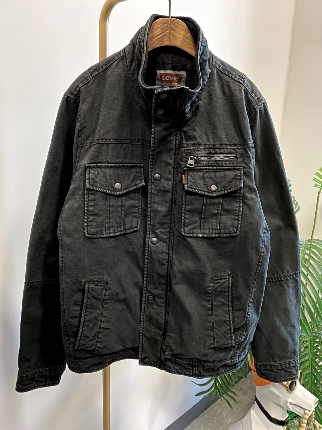 리바이스 블랙 누빔 워크 자켓(가먼트다잉) 상품이미지1
