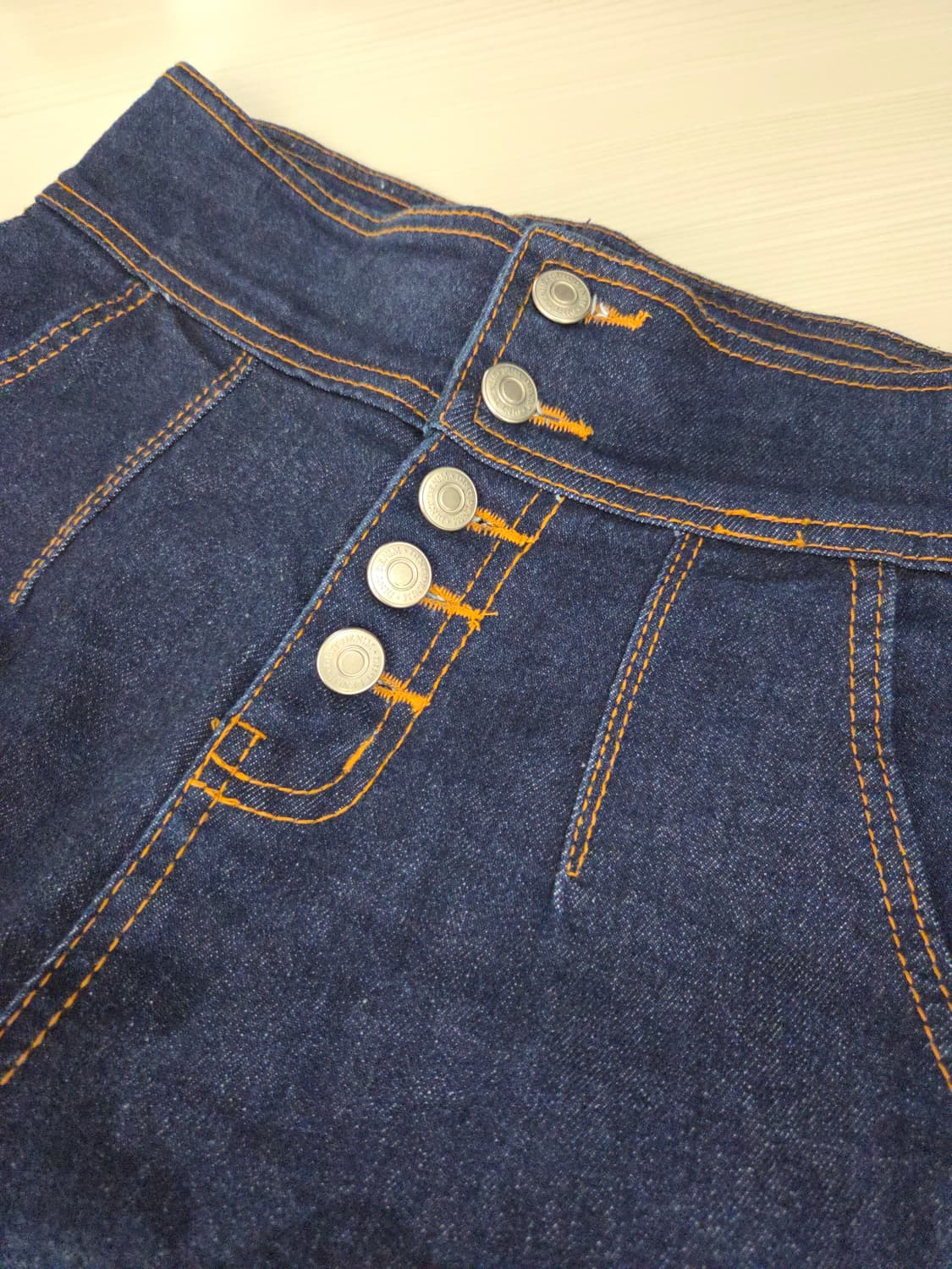 딘트 DINT 하이웨스트 버튼 부츠컷 데님_55 상품이미지4