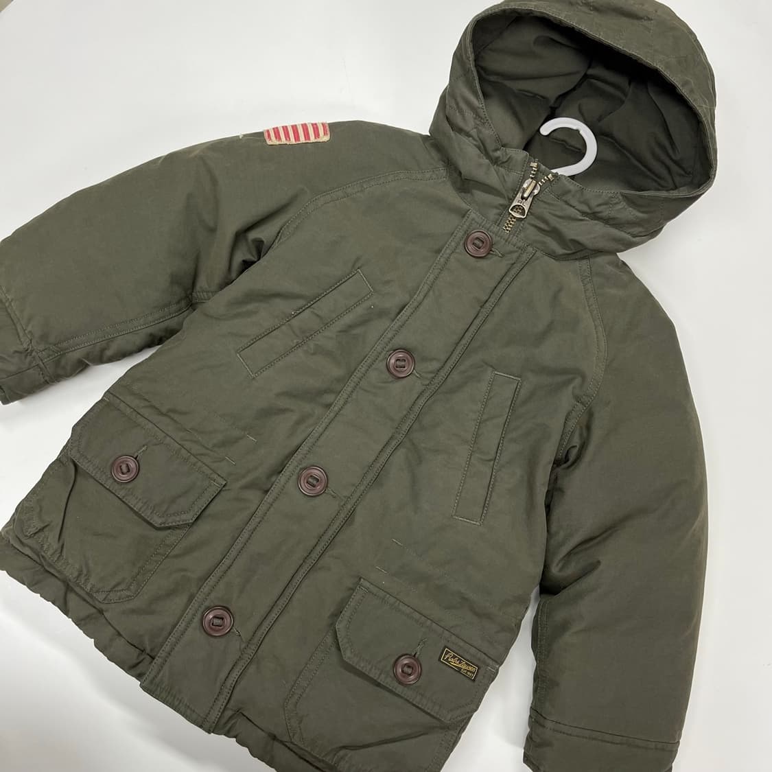 4t 랄프로렌 폴로키즈 오리털 카키 패딩 상품이미지1