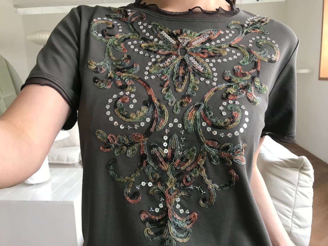 vintage pattern top 상품이미지2