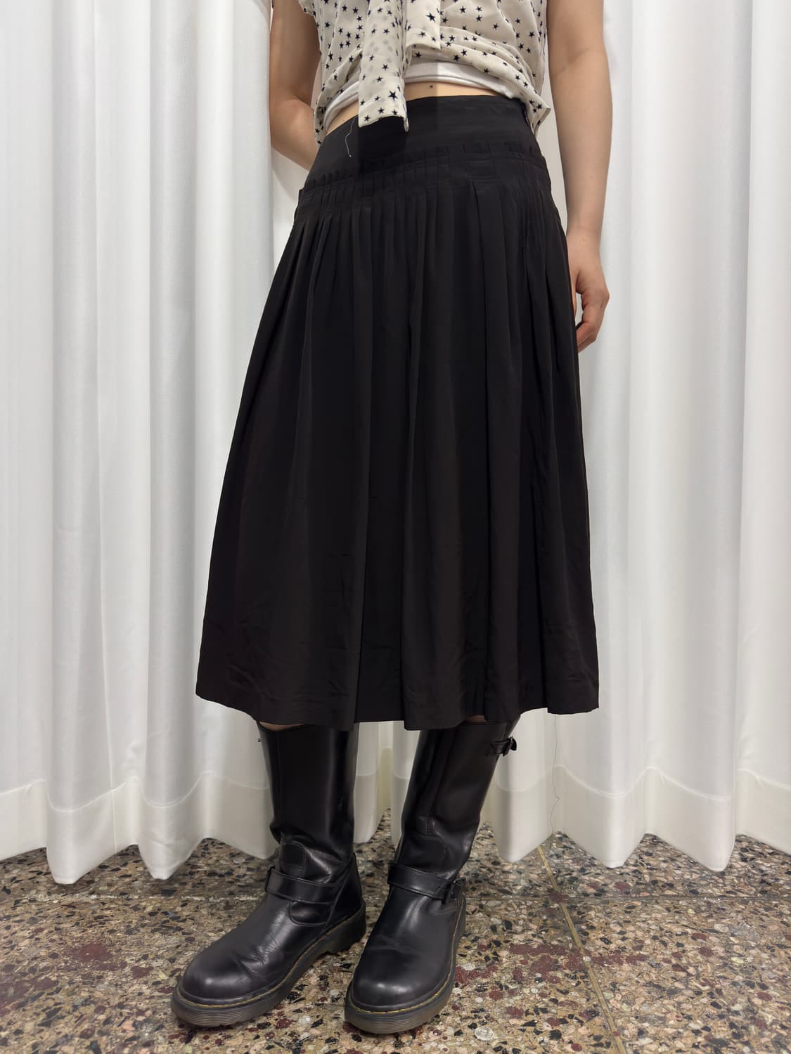 pleats midi skirt 상품이미지1
