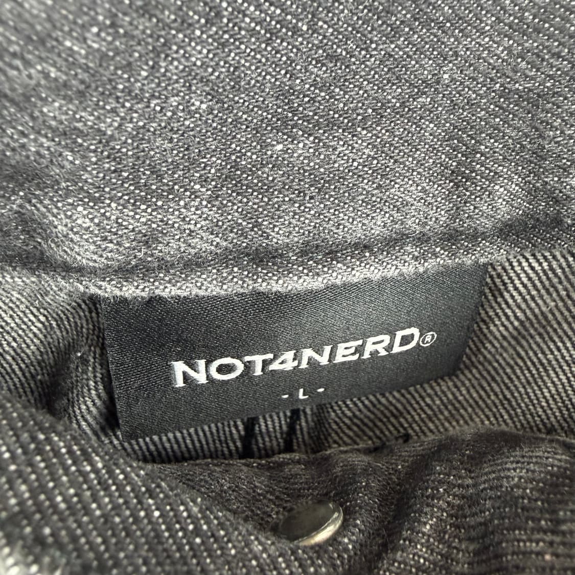 (L) 낫포너드 핸드 루즈 와이드 데님 팬츠 블랙 상품이미지3