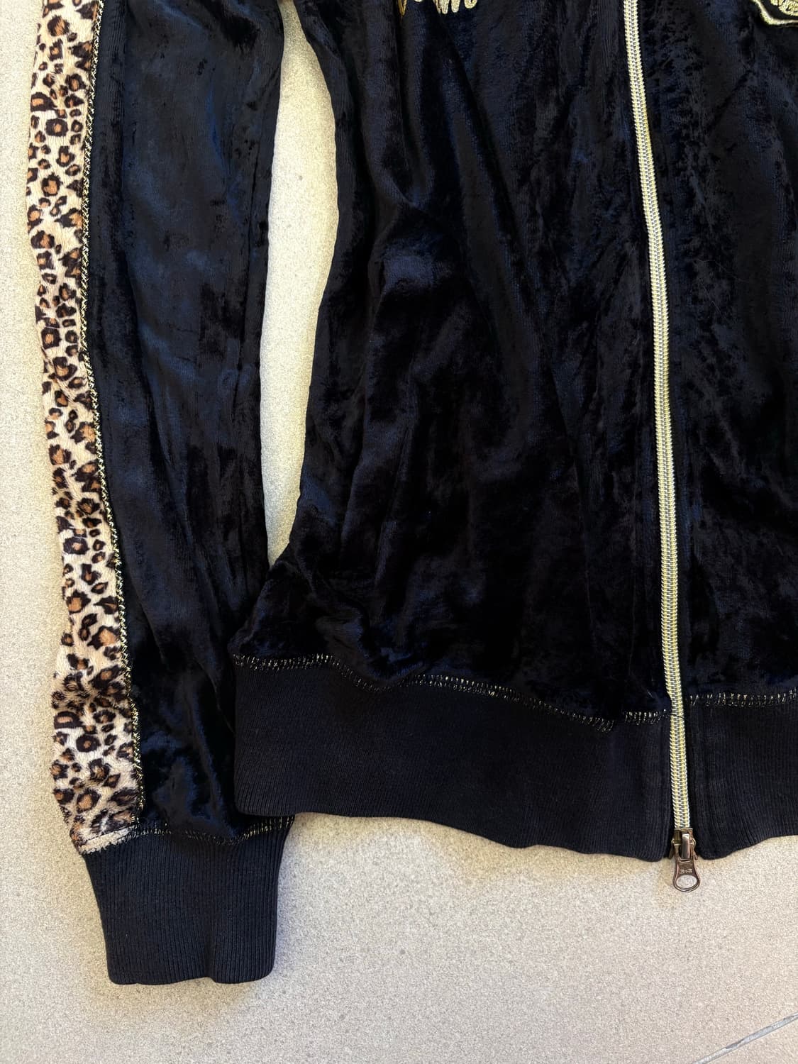 벨벳 호피 골드 집업 상품이미지5