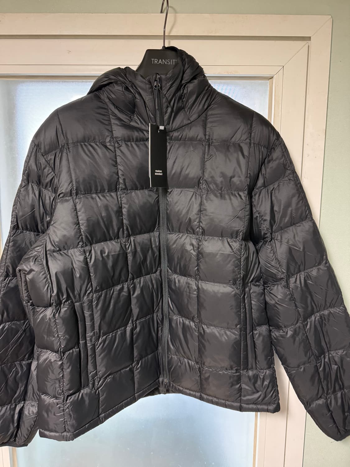 무탠다드 스퀘어 퀼티드 경량패딩 XL 블랙 새상품 상품이미지6