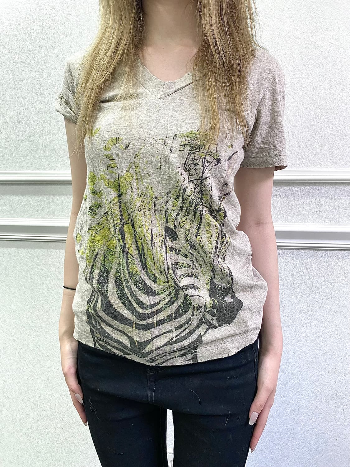 Y2K Print Slim Fit Top 상품이미지5