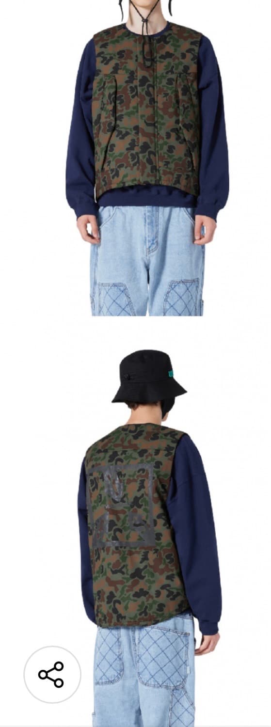 [L]예스아이씨 정글 누빔 베스트 상품이미지3