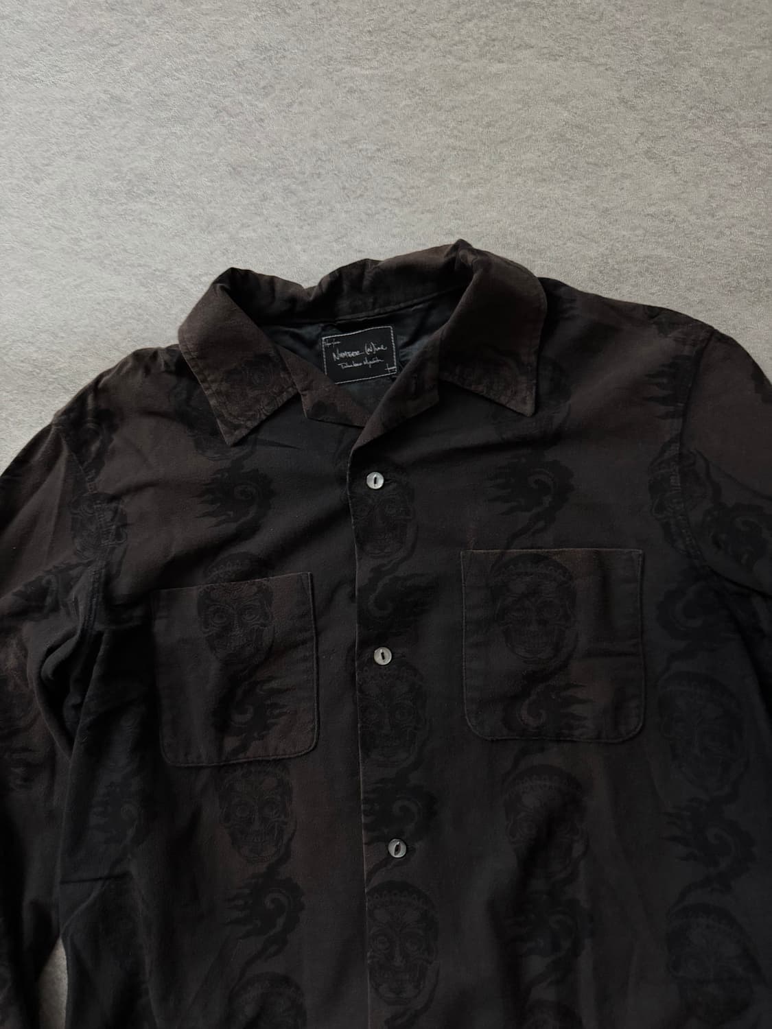 넘버나인 자카드 벨벳 셔츠 상품이미지3