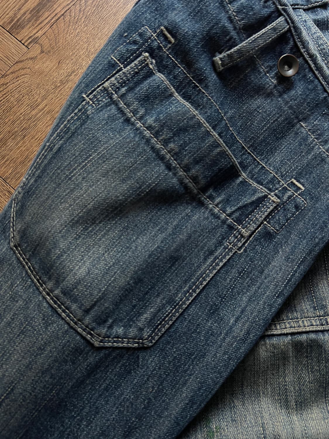 [36]Global Work 글로벌워크 서스펜더 버튼 퍼티그 데님 팬츠 상품이미지7