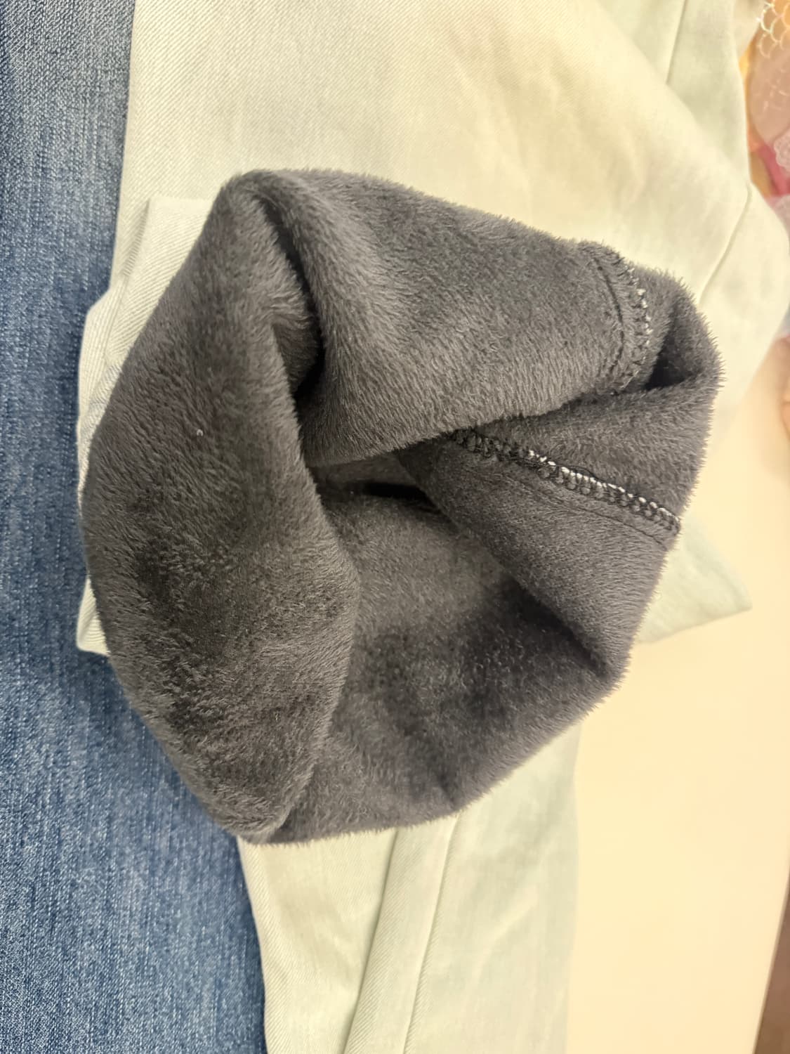 융털기모 사이드폴딩 벌룬핏 연청,진청 데님바지 (롱) 상품이미지5