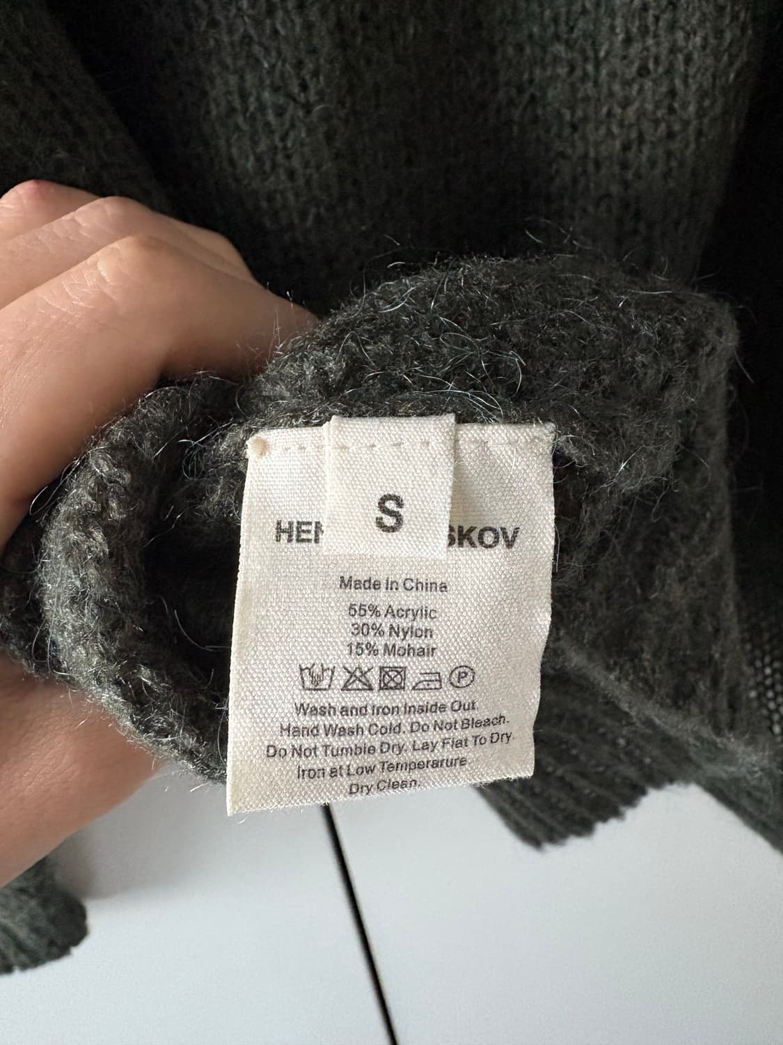 Henrik Vibskov(헨릭 빕스코브) 카키 니트 스웨터 S 상품이미지4