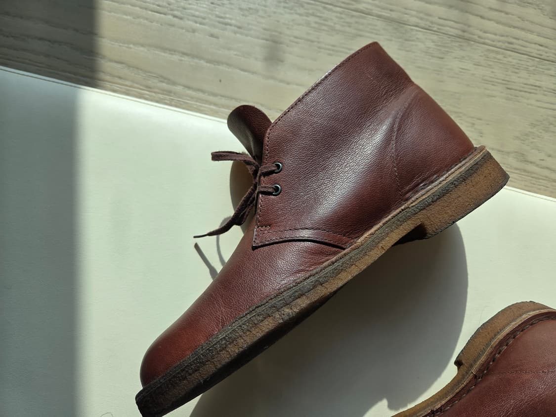 클락스 데저트 부츠 브라운 가죽 us 7.5 255mm팝니다. 상품이미지1