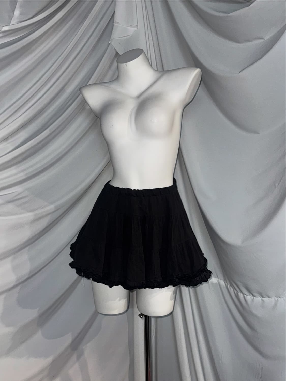 무채색 스트라이프 쇼콜라깔 아일렛 코르셋코디세트 상품이미지2