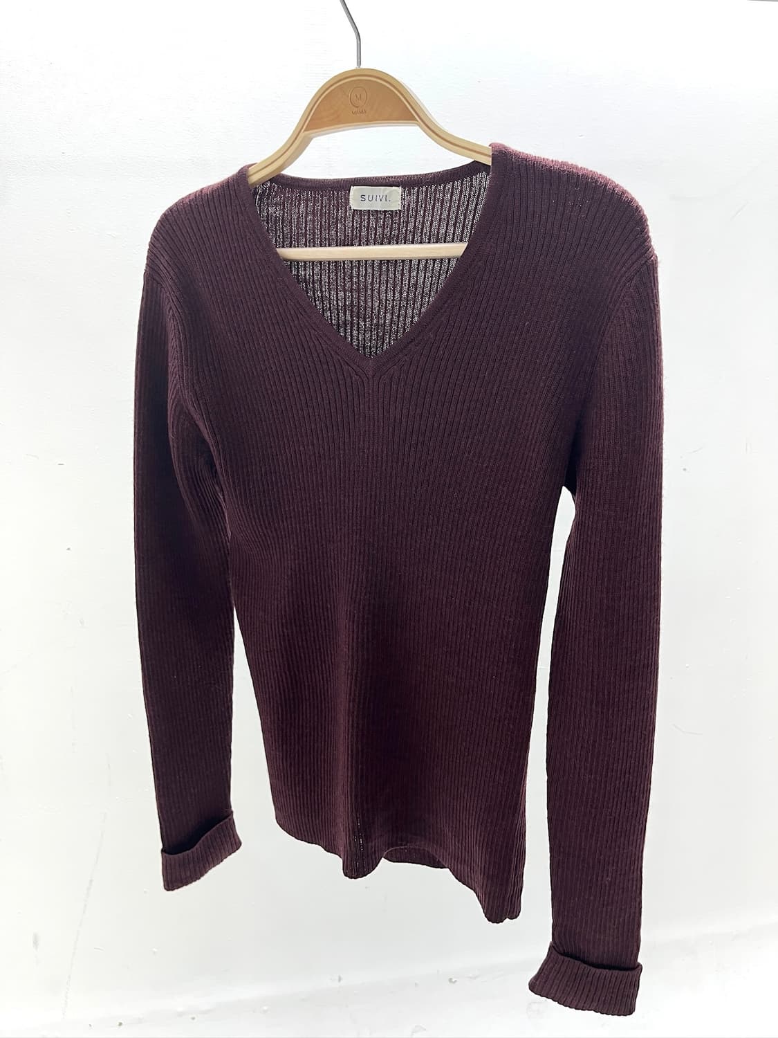 Wine Ribbed Knit 상품이미지1