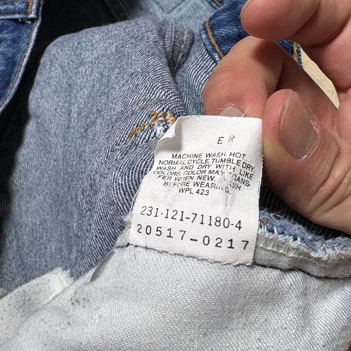 90s USA 🇺🇸 리바이스 517 오렌지탭 데님 청바지 중청 상품이미지7