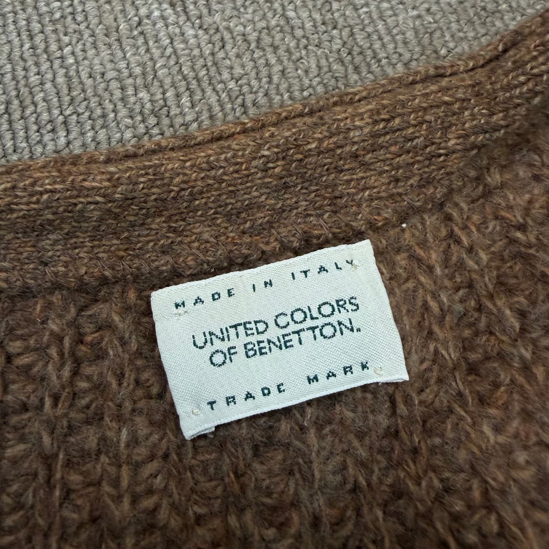 BENETTON made in italy 베네통 울니트 오버핏 니트베스트 상품이미지2