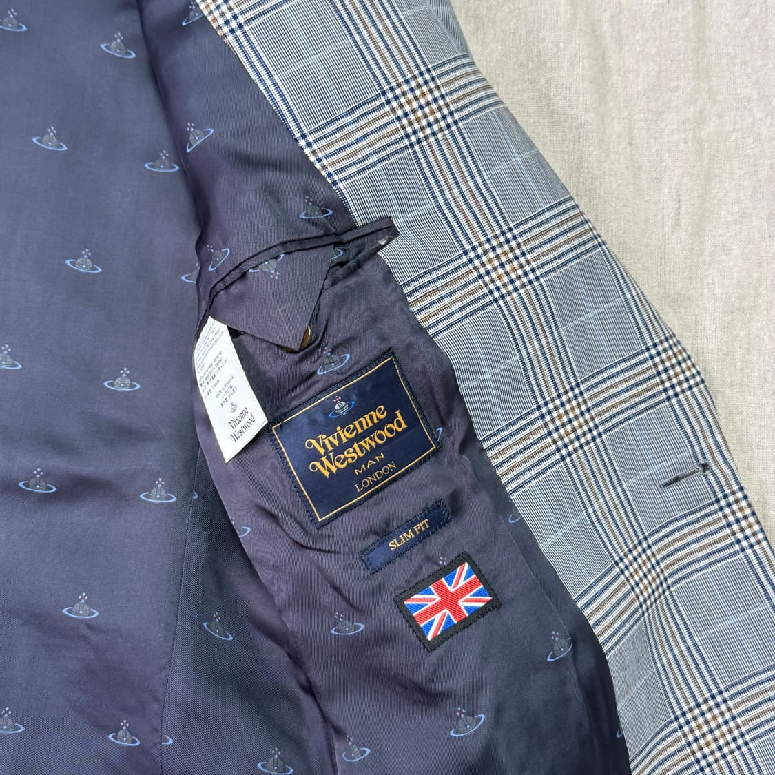 비비안웨스트우드 원버튼 글렌체크 자켓 50 상품이미지6