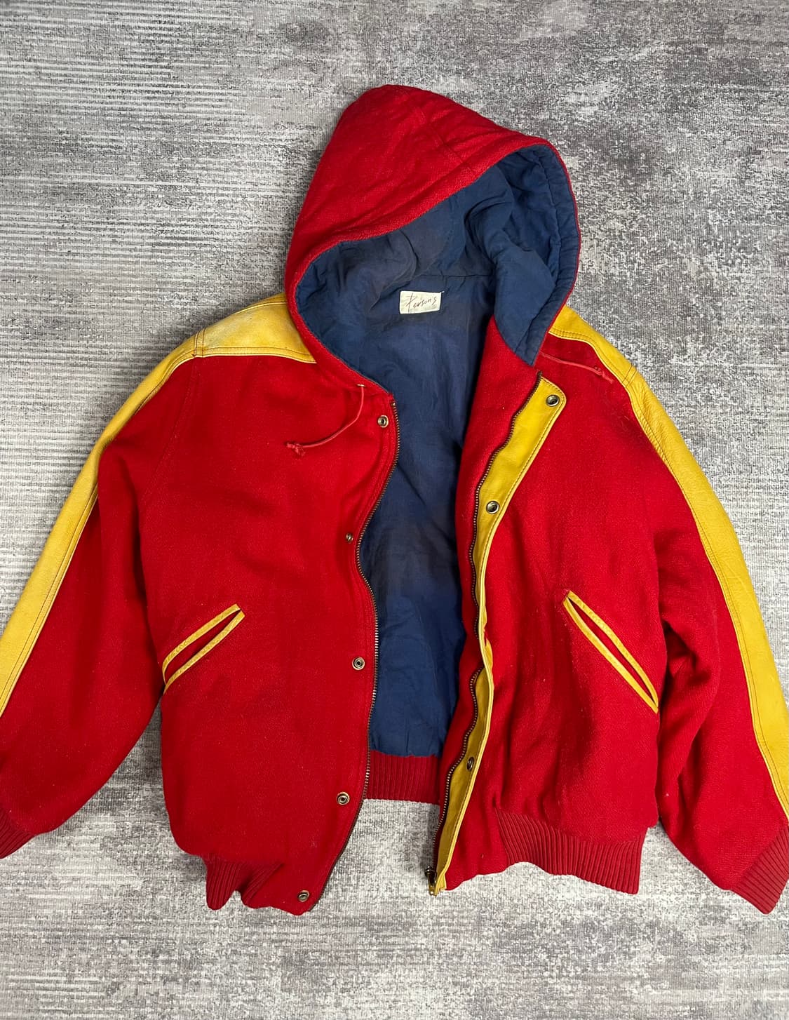 90s japan vintage 사이드레더암 바시티 상품이미지7