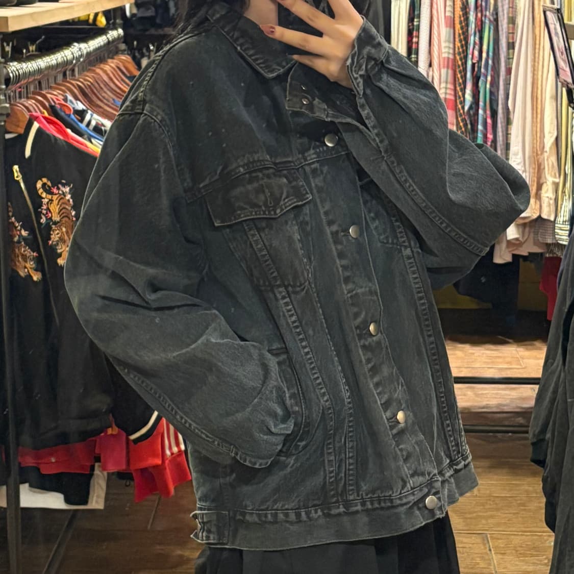[HI] VTG데님자켓 흑청 상품이미지4