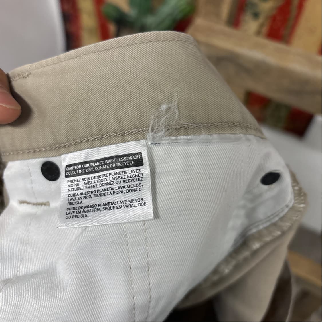 리바이스 502 화이트탭 5포켓 코튼트윌 팬츠 데님핏 베이지 N730 상품이미지10