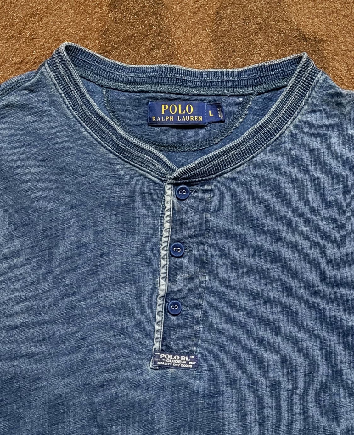 (작은스팟존재)폴로 랄프로렌 남성용 딥블루 반팔티(L) 상품이미지10