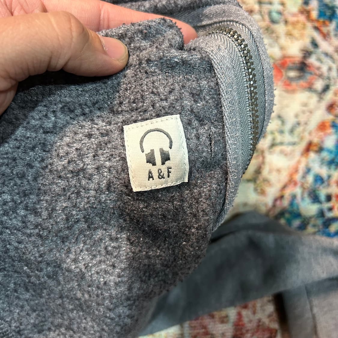 [L] 아베크롬비 글리터 로고 후드집업 상품이미지6