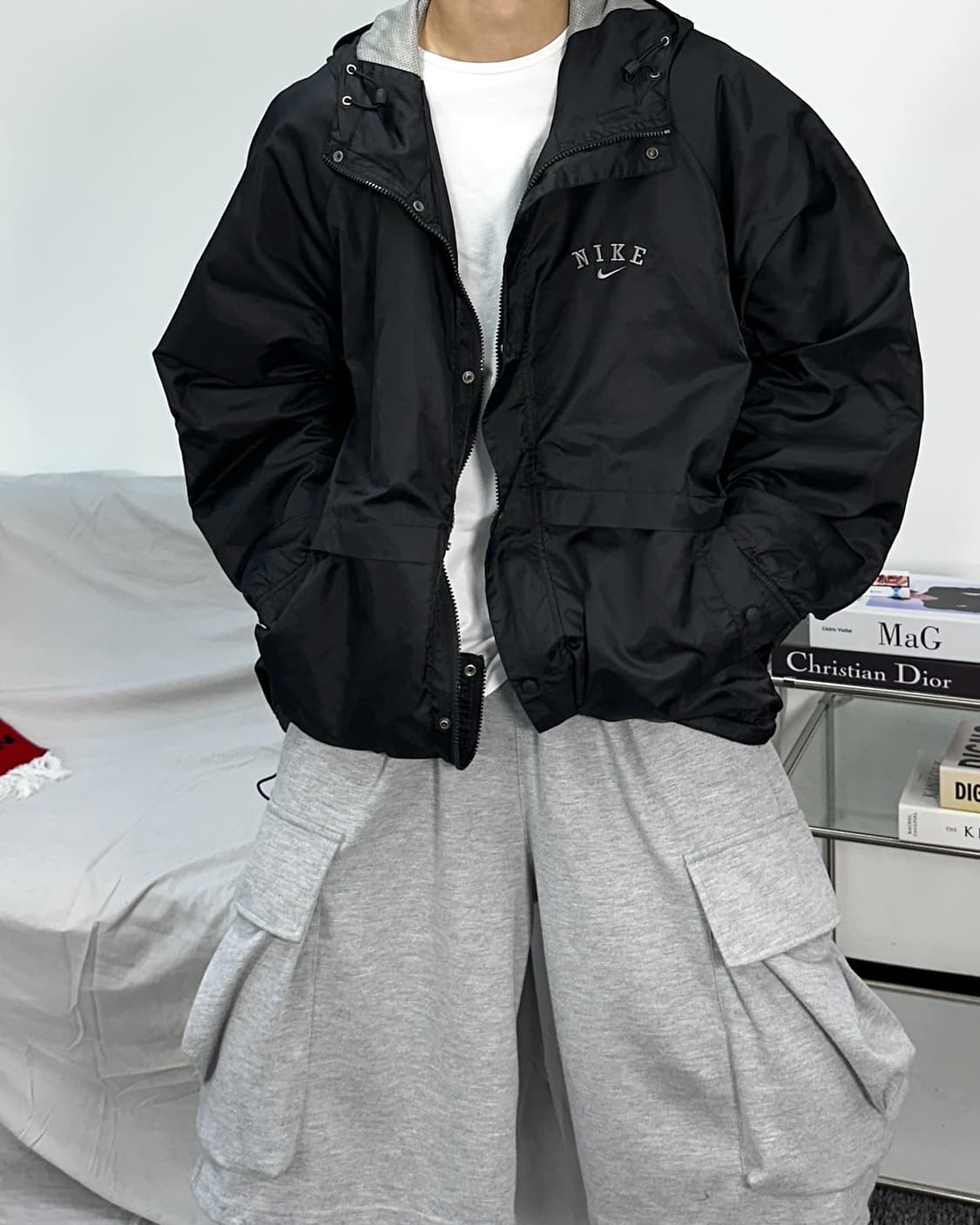 나이키 00s 빅스우시 나일론 후드 바람막이 XL 상품이미지3