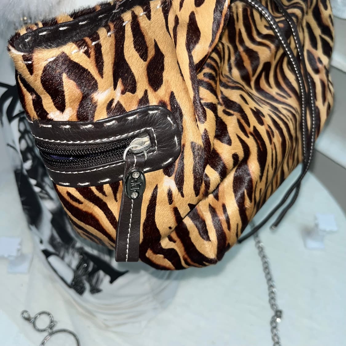 빈티지 송치 지브라 숄더백 상품이미지4