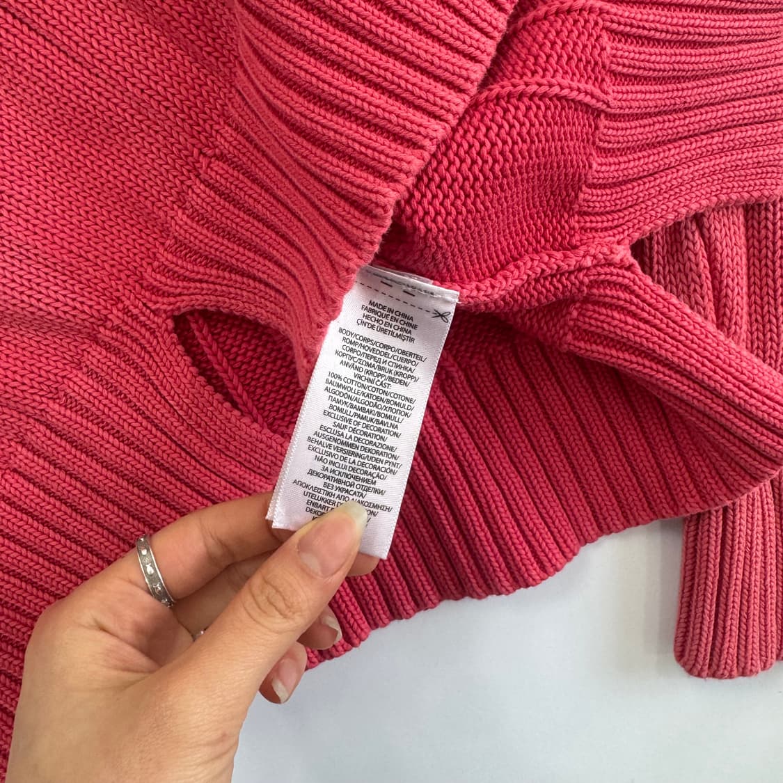 Polo 폴로 네이비 포니 핑크 케이블 니트 상품이미지7