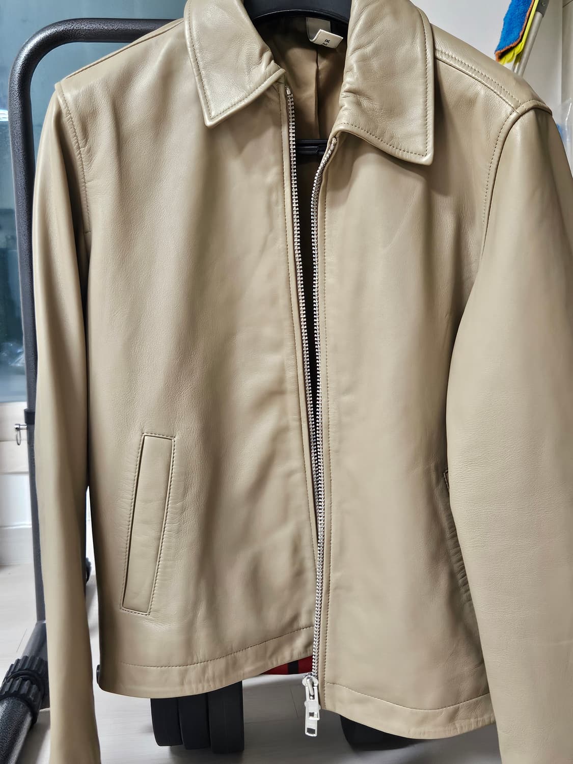 sunflower 숏 레더자켓 카키  [48] 판매 상품이미지2