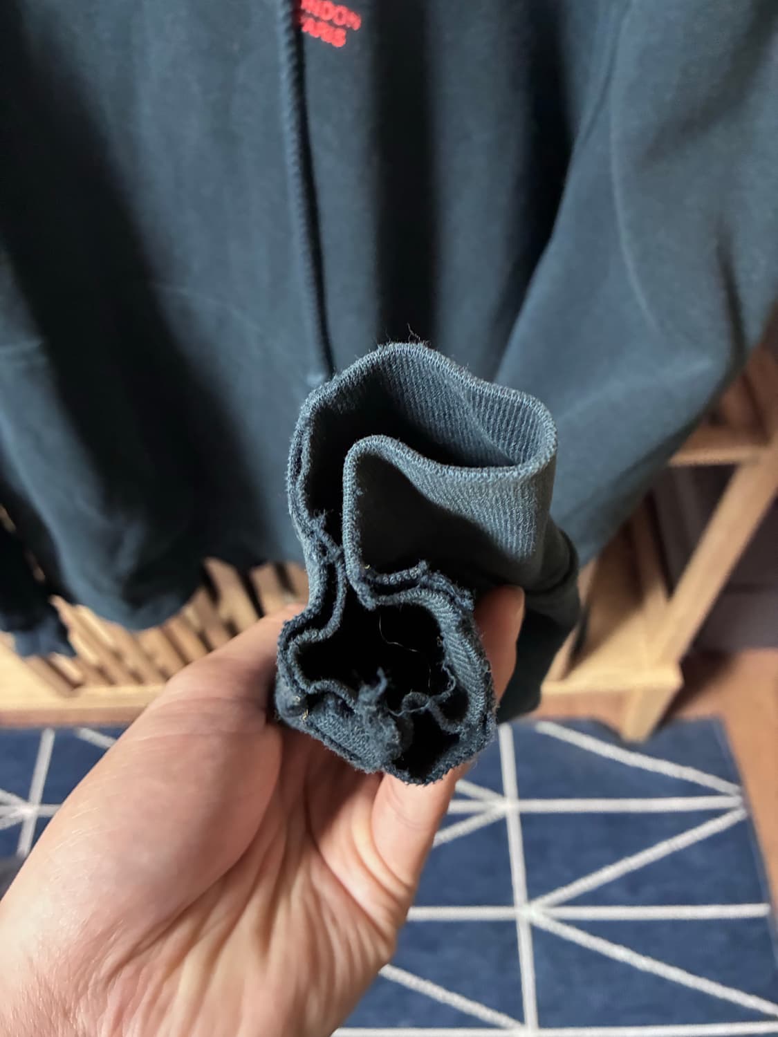 Stussy  월드 투어 카모플라쥬 로고 네이비 스웻 후드티 상품이미지5