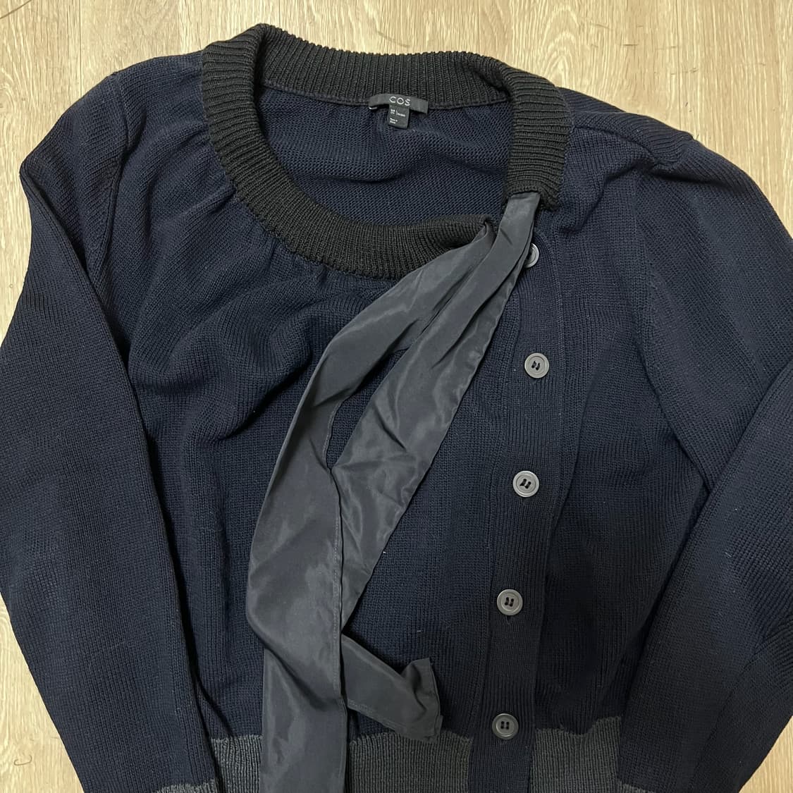 COS 코스 여성 언발란스 니트 가디건 L/100  상품이미지2
