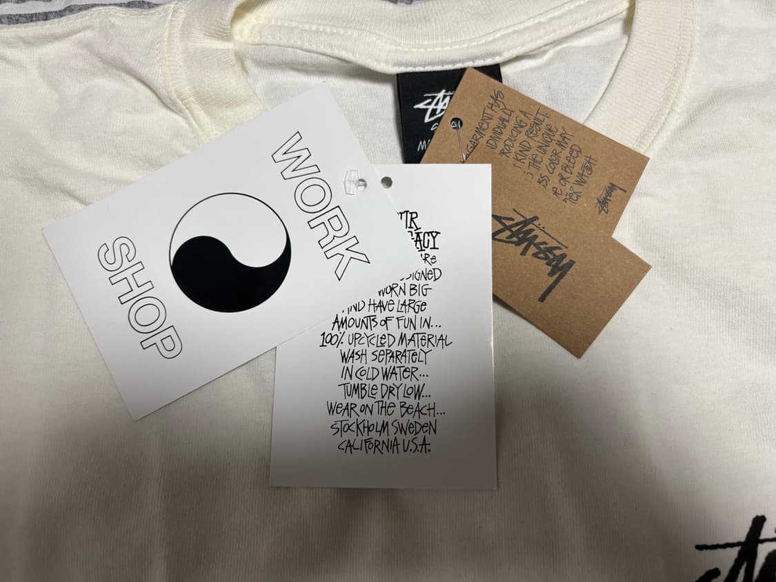 스투시 x 아워레가시 서프맨 반팔 네추럴 XL 상품이미지3
