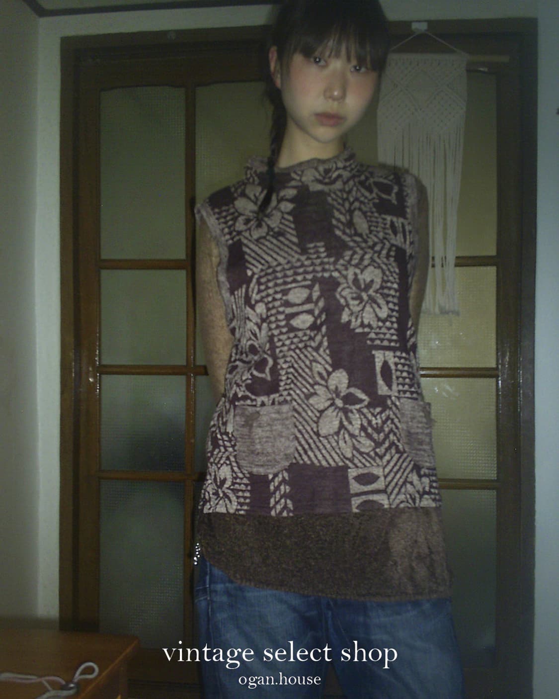 vintage winter flower vest 상품이미지4