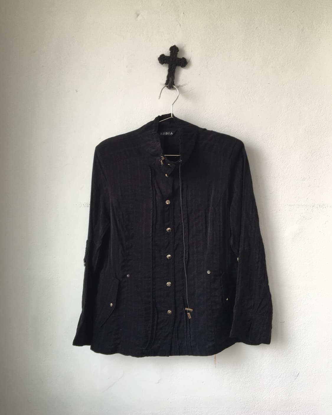 Glossy high neck shirt 상품이미지2