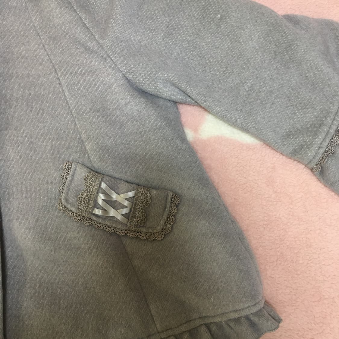 엑시즈팜 빈티지 케이프 코트 레이스 퍼 사와코 모리걸 라떼갸루 상품이미지4