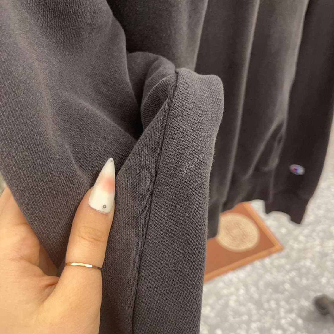 챔피온 모던 캐주얼 레트로 빅로고 기모 맨투맨 S C09393 상품이미지8